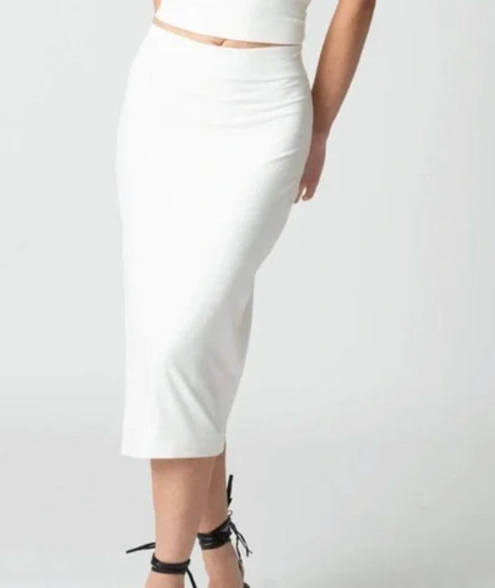 Stillwater The Rib Edit Skirt White Small